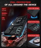 LeYi for Samsung Galaxy S22-Plus Case: with Slide Camera Cover, [Military-Grade] Cellphone Case Cover with Magnetic Ring Kickstand for Samsung Galaxy S22 Plus