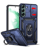 LeYi for Samsung Galaxy S22-Plus Case: with Slide Camera Cover, [Military-Grade] Cellphone Case Cover with Magnetic Ring Kickstand for Samsung Galaxy S22 Plus