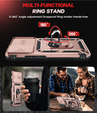 LeYi for Samsung Galaxy S22-Plus Case: with Slide Camera Cover, [Military-Grade] Cellphone Case Cover with Magnetic Ring Kickstand for Samsung Galaxy S22 Plus