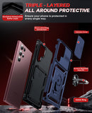 LeYi for Samsung Galaxy S22-Ultra Case: with Slide Camera Cover, [Military-Grade] Cellphone Case Cover with Magnetic Ring Kickstand for Samsung Galaxy S22 Ultra