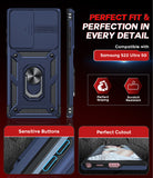 LeYi for Samsung Galaxy S22-Ultra Case: with Slide Camera Cover, [Military-Grade] Cellphone Case Cover with Magnetic Ring Kickstand for Samsung Galaxy S22 Ultra