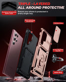 LeYi for Samsung Galaxy S22-Ultra Case: with Slide Camera Cover, [Military-Grade] Cellphone Case Cover with Magnetic Ring Kickstand for Samsung Galaxy S22 Ultra