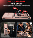 LeYi for Samsung Galaxy S22-Ultra Case: with Slide Camera Cover, [Military-Grade] Cellphone Case Cover with Magnetic Ring Kickstand for Samsung Galaxy S22 Ultra