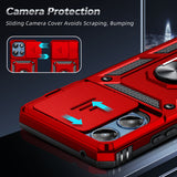 LeYi for Motorola-Moto G 5G 2025 Case: with Slide Camera Cover and Screen Protector, [Military-Grade] Cellphone Case Cover with Magnetic Ring Kickstand for Moto G 5G 2025