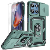 LeYi for Motorola-Moto G 5G 2025 Case: with Slide Camera Cover and Screen Protector, [Military-Grade] Cellphone Case Cover with Magnetic Ring Kickstand for Moto G 5G 2025