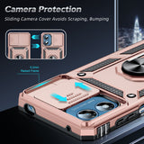 LeYi for Motorola-Moto G Play 2024 Case: with Slide Camera Cover and Screen Protector, [Military-Grade] Cellphone Case Cover with Magnetic Ring Kickstand for Moto G Play 2024