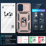 LeYi for Motorola-Moto G Play 2024 Case: with Slide Camera Cover and Screen Protector, [Military-Grade] Cellphone Case Cover with Magnetic Ring Kickstand for Moto G Play 2024