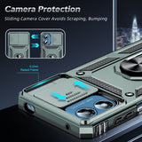 LeYi for Motorola-Moto G Play 2024 Case: with Slide Camera Cover and Screen Protector, [Military-Grade] Cellphone Case Cover with Magnetic Ring Kickstand for Moto G Play 2024