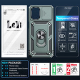 LeYi for Motorola-Moto G Play 2024 Case: with Slide Camera Cover and Screen Protector, [Military-Grade] Cellphone Case Cover with Magnetic Ring Kickstand for Moto G Play 2024