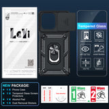 LeYi for Motorola-Moto G Power 5G 2025 Case: with Slide Camera Cover and Screen Protector, [Military-Grade] Cellphone Case Cover with Magnetic Ring Kickstand for Moto G Power 5G 2025