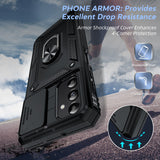 LeYi for Samsung Galaxy A13 5G Case: with Slide Camera Cover and Screen Protector, [Military-Grade] Cellphone Case Cover with Magnetic Ring Kickstand for Samsung Galaxy A13 5G