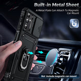 LeYi for Samsung Galaxy A13 5G Case: with Slide Camera Cover and Screen Protector, [Military-Grade] Cellphone Case Cover with Magnetic Ring Kickstand for Samsung Galaxy A13 5G