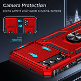 LeYi for Samsung Galaxy A13 5G Case: with Slide Camera Cover and Screen Protector, [Military-Grade] Cellphone Case Cover with Magnetic Ring Kickstand for Samsung Galaxy A13 5G