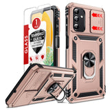 LeYi for Samsung Galaxy A13 5G Case: with Slide Camera Cover and Screen Protector, [Military-Grade] Cellphone Case Cover with Magnetic Ring Kickstand for Samsung Galaxy A13 5G