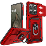 LeYi for Motorola-Edge-2025 Case: with Slide Camera Cover, [Military-Grade] Cellphone Case Cover with Magnetic Ring Kickstand for Moto Edge 2025