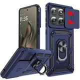LeYi for Motorola-Edge-2025 Case: with Slide Camera Cover, [Military-Grade] Cellphone Case Cover with Magnetic Ring Kickstand for Moto Edge 2025