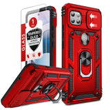 LeYi for Motorola-Moto One 5G Ace Case: with Slide Camera Cover and Screen Protector, [Military-Grade] Cellphone Case Cover with Magnetic Ring Kickstand for Moto One 5G Ace