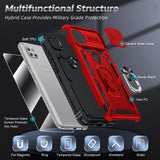 LeYi for Motorola-Moto One 5G Ace Case: with Slide Camera Cover and Screen Protector, [Military-Grade] Cellphone Case Cover with Magnetic Ring Kickstand for Moto One 5G Ace