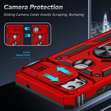 LeYi for Motorola-Moto One 5G Ace Case: with Slide Camera Cover and Screen Protector, [Military-Grade] Cellphone Case Cover with Magnetic Ring Kickstand for Moto One 5G Ace