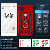 LeYi for Motorola-Moto One 5G Ace Case: with Slide Camera Cover and Screen Protector, [Military-Grade] Cellphone Case Cover with Magnetic Ring Kickstand for Moto One 5G Ace