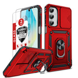 LeYi for Samsung Galaxy A16-5G Case: with Slide Camera Cover and Screen Protector, [Military-Grade] Cellphone Case Cover with Magnetic Ring Kickstand for Samsung Galaxy A16 5G