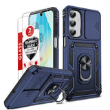 LeYi for Samsung Galaxy A16-5G Case: with Slide Camera Cover and Screen Protector, [Military-Grade] Cellphone Case Cover with Magnetic Ring Kickstand for Samsung Galaxy A16 5G