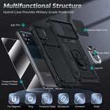 LeYi for Samsung Galaxy A42 5G Case: with Slide Camera Cover and Screen Protector, [Military-Grade] Cellphone Case Cover with Magnetic Ring Kickstand for Samsung Galaxy A42 5G
