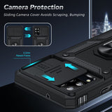 LeYi for Samsung Galaxy A42 5G Case: with Slide Camera Cover and Screen Protector, [Military-Grade] Cellphone Case Cover with Magnetic Ring Kickstand for Samsung Galaxy A42 5G