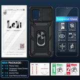 LeYi for Samsung Galaxy A42 5G Case: with Slide Camera Cover and Screen Protector, [Military-Grade] Cellphone Case Cover with Magnetic Ring Kickstand for Samsung Galaxy A42 5G