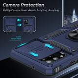 LeYi for Samsung Galaxy A42 5G Case: with Slide Camera Cover and Screen Protector, [Military-Grade] Cellphone Case Cover with Magnetic Ring Kickstand for Samsung Galaxy A42 5G