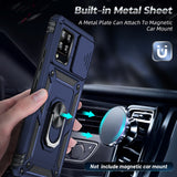 LeYi for Samsung Galaxy A42 5G Case: with Slide Camera Cover and Screen Protector, [Military-Grade] Cellphone Case Cover with Magnetic Ring Kickstand for Samsung Galaxy A42 5G