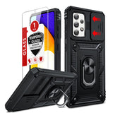 LeYi for Samsung Galaxy A52 5G Case: with Slide Camera Cover and Screen Protector, [Military-Grade] Cellphone Case Cover with Magnetic Ring Kickstand for Samsung Galaxy A52 5G
