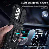 LeYi for Samsung Galaxy A52 5G Case: with Slide Camera Cover and Screen Protector, [Military-Grade] Cellphone Case Cover with Magnetic Ring Kickstand for Samsung Galaxy A52 5G