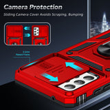LeYi for Samsung Galaxy A52 5G Case: with Slide Camera Cover and Screen Protector, [Military-Grade] Cellphone Case Cover with Magnetic Ring Kickstand for Samsung Galaxy A52 5G