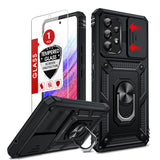 LeYi for Samsung Galaxy A53 5G Case: with Slide Camera Cover and Screen Protector, [Military-Grade] Cellphone Case Cover with Magnetic Ring Kickstand for Samsung Galaxy A53 5G