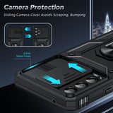 LeYi for Samsung Galaxy A53 5G Case: with Slide Camera Cover and Screen Protector, [Military-Grade] Cellphone Case Cover with Magnetic Ring Kickstand for Samsung Galaxy A53 5G
