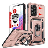 LeYi for Samsung Galaxy A53 5G Case: with Slide Camera Cover and Screen Protector, [Military-Grade] Cellphone Case Cover with Magnetic Ring Kickstand for Samsung Galaxy A53 5G
