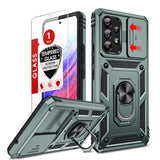 LeYi for Samsung Galaxy A53 5G Case: with Slide Camera Cover and Screen Protector, [Military-Grade] Cellphone Case Cover with Magnetic Ring Kickstand for Samsung Galaxy A53 5G