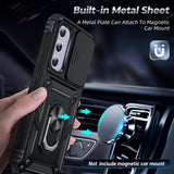 LeYi for Samsung Galaxy A54 5G Case: with Slide Camera Cover and Screen Protector, [Military-Grade] Cellphone Case Cover with Magnetic Ring Kickstand for Samsung Galaxy A54 5G