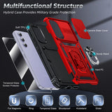 LeYi for Samsung Galaxy A54 5G Case: with Slide Camera Cover and Screen Protector, [Military-Grade] Cellphone Case Cover with Magnetic Ring Kickstand for Samsung Galaxy A54 5G