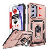 LeYi for Samsung Galaxy A54 5G Case: with Slide Camera Cover and Screen Protector, [Military-Grade] Cellphone Case Cover with Magnetic Ring Kickstand for Samsung Galaxy A54 5G