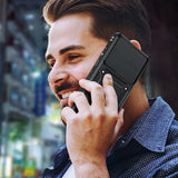 LeYi for Samsung Galaxy S21 FE 5G Case: with Slide Camera Cover and Screen Protector, [Military-Grade] Cellphone Case Cover with Magnetic Ring Kickstand for Samsung Galaxy S21 FE