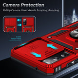 LeYi for Samsung Galaxy S21 FE 5G Case: with Slide Camera Cover and Screen Protector, [Military-Grade] Cellphone Case Cover with Magnetic Ring Kickstand for Samsung Galaxy S21 FE