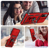 LeYi for Samsung Galaxy S21 FE 5G Case: with Slide Camera Cover and Screen Protector, [Military-Grade] Cellphone Case Cover with Magnetic Ring Kickstand for Samsung Galaxy S21 FE
