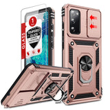 LeYi for Samsung Galaxy S20 FE 5G Case: with Slide Camera Cover and Screen Protector, [Military-Grade] Cellphone Case Cover with Magnetic Ring Kickstand for Samsung Galaxy S20 FE