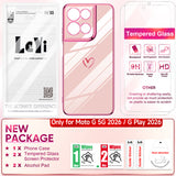 LeYi for Moto G 5G 2026 Case: with Tempered Glass Screen Protector [2 Pcs]+ Full Camera Lens Protection