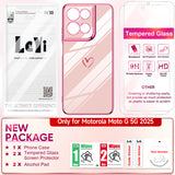 LeYi for Moto G 5G 2025 Case: with Tempered Glass Screen Protector [2 Pcs]+ Full Camera Lens Protection