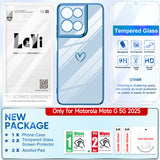 LeYi for Moto G 5G 2025 Case: with Tempered Glass Screen Protector [2 Pcs]+ Full Camera Lens Protection