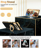 LeYi for Google-Pixel-7 Pro Case: Rotatable Ring Holder Magnetic Kickstand, Plating Rose Gold Edge Case