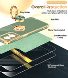 LeYi for Moto G 5G 2024 Case: with 2 Pack Tempered Glass Screen Protector and Rotatable Ring Holder Magnetic Kickstand, Plating Rose Gold Edge Case